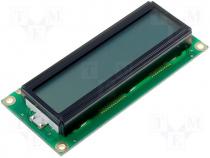 Display LCD alphanumeric 16x2 green 80x36x13.2mm