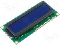 Display LCD alphanumeric 16x2 blue 80x36x10mm