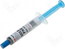 Solder Sn62Pb36Ag2 paste syringe 8g 2.5ml Flux:No Clean 15%