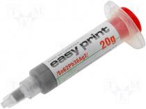 Solder Sn62Pb36Ag2 paste syringe 20g 5ml Flux:No Clean 15%