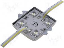 LED module No.of LEDs:4 white 4500mcd 120° 12V