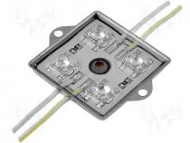 LED module No.of LEDs:4 yellow 3500mcd 120° 12V