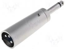 Adaptor Plug XLR 3pin- Jack plug 6,35mm