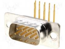 Connector D Sub male PIN 9 THT