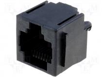 Connector RJ45 socket PIN 8 THT Pin layout 8p8c 16.38mm