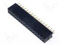 Socket pin strips female PIN 32 straight 2.54mm 2x16 3A 30mΩ