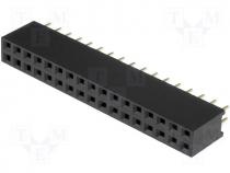 Socket pin strips female PIN 34 straight 2.54mm 2x17 3A 30mΩ