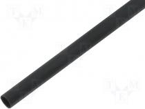 Heat shrink sleeve 2 1 1.6mm L 1m black polyolefine