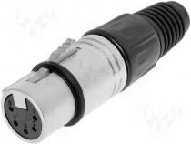 Plug XLR female for cable 5pin