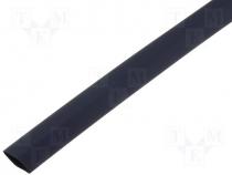 Heat shrink sleeve 2 1 9.5mm L 1m black polyolefine