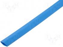 Heat shrink sleeve 2 1 9.5mm L 1m blue polyolefine