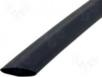 Heat shrink sleeve 2 1 12.7mm L 1m black polyolefine