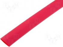 Heat shrink sleeve 2 1 12.7mm L 1m red polyolefine