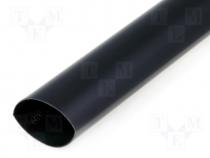 Heat shrink sleeve 2 1 19mm L 1m black polyolefine