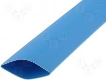 Heat shrink sleeve 2 1 19mm L 1m blue polyolefine