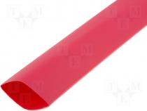 Heat shrink sleeve 2 1 19mm L 1m red polyolefine