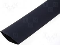 Heat shrink sleeve 2 1 25.4mm L 1m black polyolefine