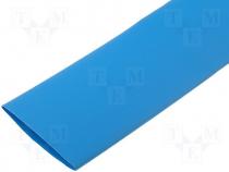 Heat shrink sleeve 2 1 38.1mm L 1m blue polyolefine