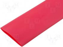 Heat shrink sleeve 2 1 38.1mm L 1m red polyolefine
