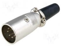 Microphone plug XLR male for cable 5pin