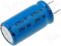 Capacitor electrolytic low impedance THT 470uF 25V Ø10x20mm