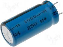 Capacitor electrolytic low impedance THT 1000uF 25V ± 20%