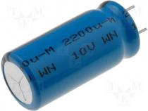 Capacitor electrolytic low impedance THT 2200uF 10V ± 20%