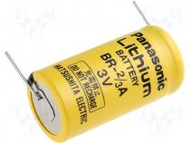 Battery lithium 2/3A 2/3R23 3V Leads 2 pin Ø 17x33.5mm
