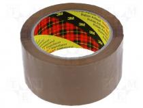 Packing tapes, L 66m, Width 48mm, Colour  brown