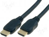 Cable HDMI 1.4 High Speed + Ethernet HDMI plug both sides 2m