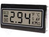 Panel meter LCD 3 5 digit 10mm  without backlight 48x24mm