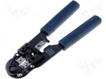 Tool for RJ50 plug crimping