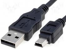 Cable USB 2.0 USB mini 5pin plug Canon, USB A plug Canon 1.8m