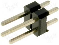 Pin header pin strips male PIN 4 straight 2.54mm THT 2x2