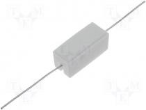 Resistor wire-wound ceramic case THT 10 5W 5% 9.5x9.5x22mm