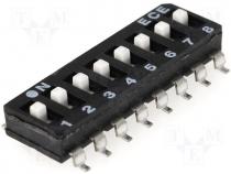 Switch DIP SWITCH Poles number 8 ON OFF 0.1A/50VDC  25÷70°C