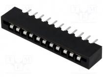 Connector FFC / FPC straight THT NON ZIF PIN 11 2.54mm 500V