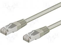 Patch cord F/UTP 5e connection 1 1 stranded CCA PVC grey 25m