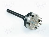 Switch rotary 3-position 0.15A/250VDC Poles number 4 30
