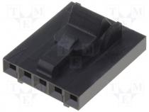 Plug wire-board female PIN 5 w/o terminals 2.54mm for cable