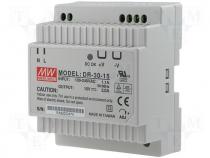 Pwr sup.unit pulse, 30W, 15VDC, 2A, 85÷264VAC, 120÷370VDC, 270g