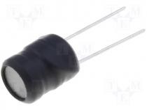 Inductor wire, 1500uH, 410mA, 3, THT, 10%, vertical, Pitch 5mm