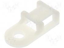 Cable tie holder, polyamide, natural, Tie width 5.5mm, Ht 4.8mm