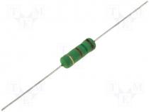 Resistor wire-wound, high voltage, THT, 43, 2W, 5%, Ø5.5x16mm