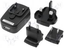 Pwr sup.unit switched-mode, 5V, Out USB, 2.1A, 10.5W, 64x45x30mm