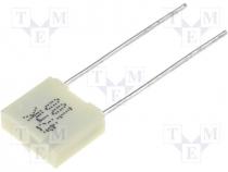 Capacitor polyester, 47nF, 100V, Pitch 5mm, 10%, 2.5x6.5x7.2mm