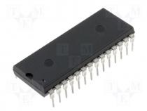 Integrated circuit, CPU 4K ROM 24I/O 5ADC SDIP28