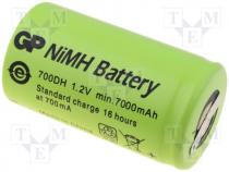 Rechargeable battery Ni-MH, D, 1.2V, 7000mAh, 2.2A