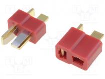 Power connector, 50A, PIN 2, Colour red