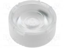 LED lens, round, transparent, 41÷62, Mounting adhesive tape